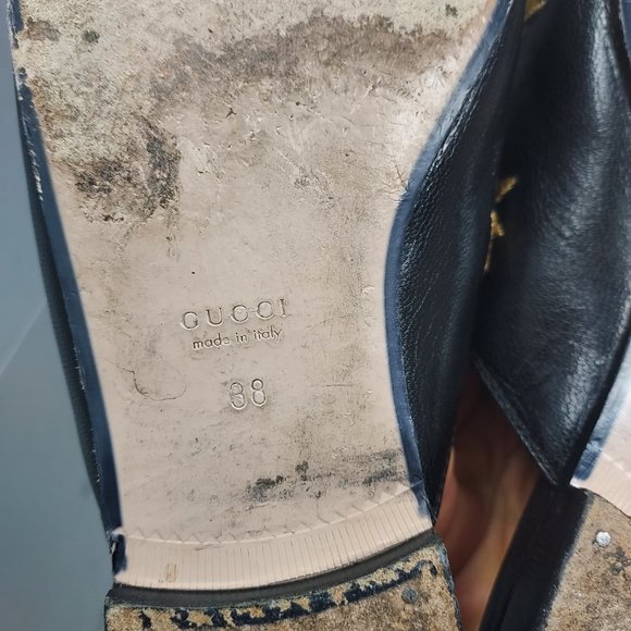 GUCCI Princetown Embroidered Bees Stars Horsebit Mule Shoe - Picture 7 of 8